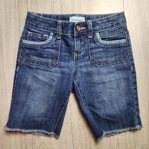 Old Navy High-Waisted Cut-Off Jean Bermuda Shorts Girls Size: 7